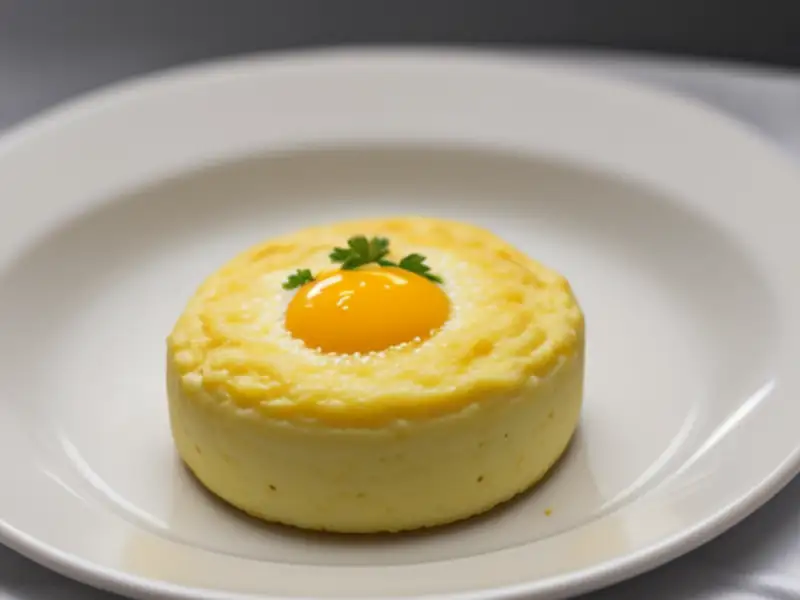Omelete suflê de queijo e bacon