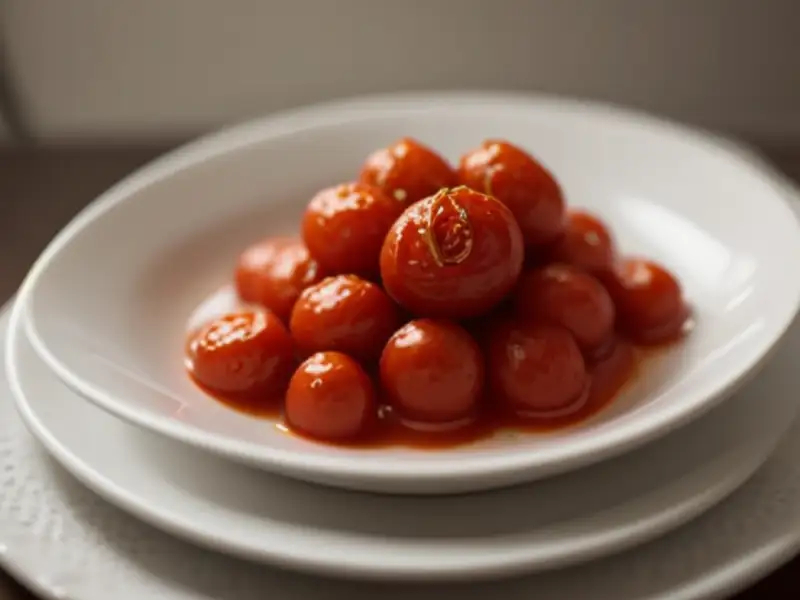 Tomates-cereja confitados e secos ao sol
